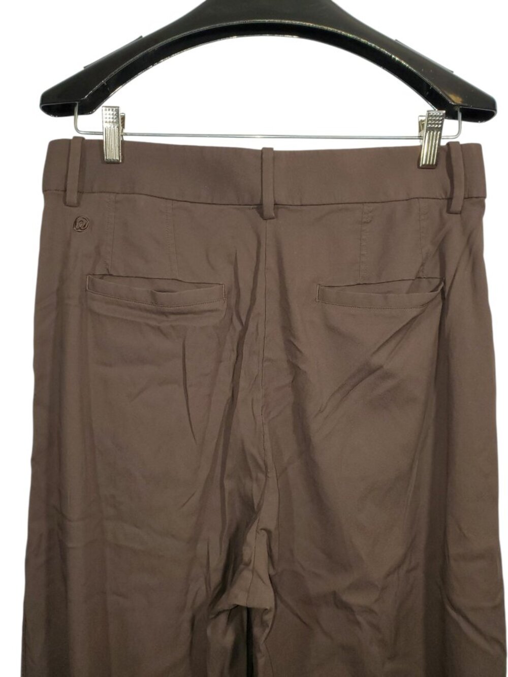 Lululemon Pleat-Front High-Rise Trouser Pants Women's 12 Espresso Brown Wide Leg - Picture 5 of 8